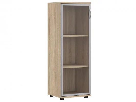 Regał witryna półki prawostronny lewostronny do biura S41 / S42 biały, sonoma, wenge, dąb craft