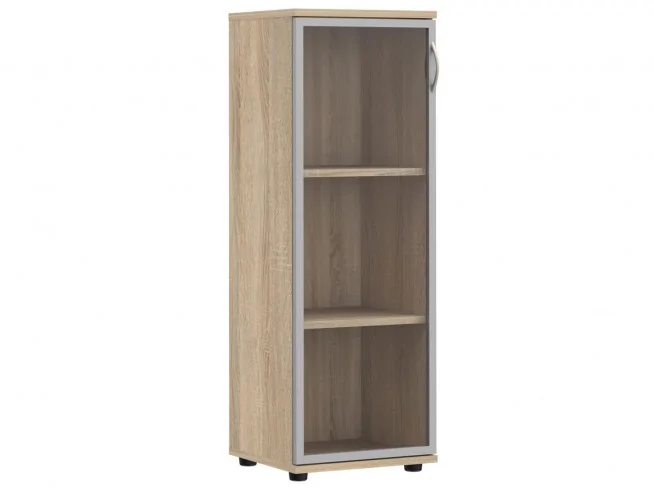 Regał witryna półki prawostronny lewostronny do biura S41 / S42 biały, sonoma, wenge, dąb craft