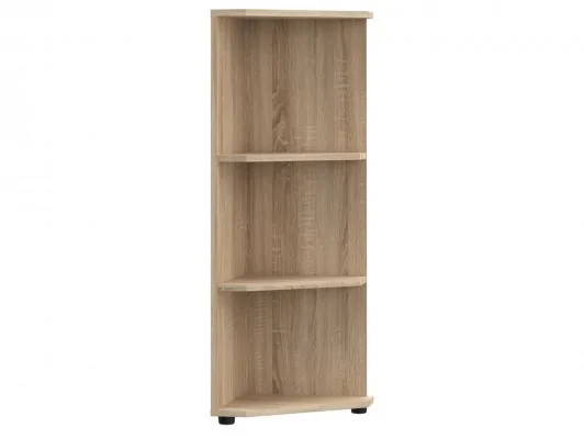 Regał narożny na dokumenty otwarty S46a biały, sonoma, wenge, dąb craft