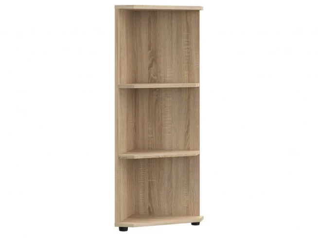 Regał narożny na dokumenty otwarty S46a biały, sonoma, wenge, dąb craft