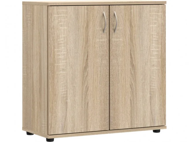Regał zamykany z drzwiczkami do biura S48 biały, sonoma, wenge, dąb craft