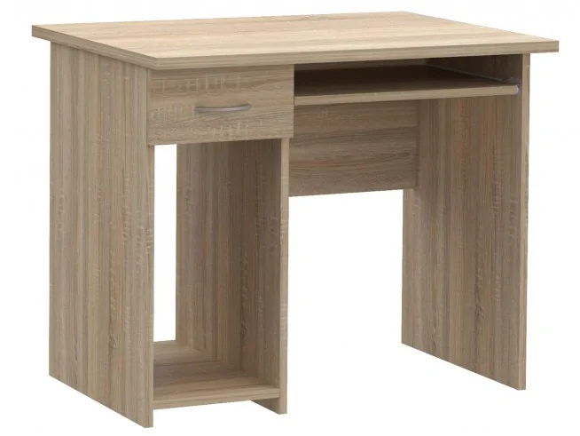 Biurko komputerowe z szufladami i półką na komputer S66 białe, sonoma, wenge, dąb