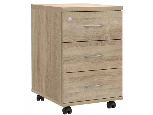Kontener pod biurko z szufladami S62 biały, sonoma, wenge, dąb craft