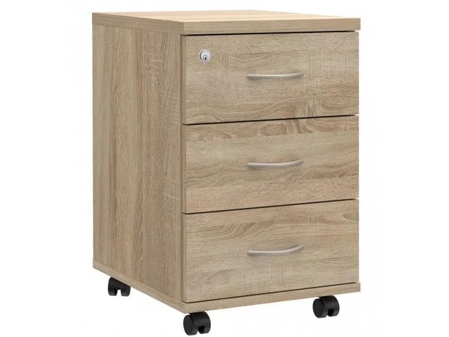 Kontener pod biurko z szufladami S62 biały, sonoma, wenge, dąb craft