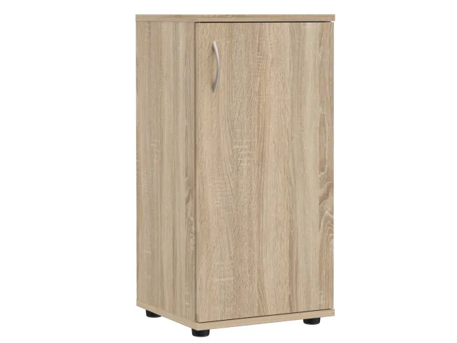 Regał biurowy z drzwiczkami prosty S51 biały, sonoma, wenge, dąb craft