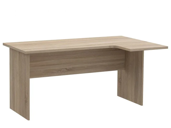 Biurko narożne prawostronne bez szuflad S74 białe, sonoma, wenge
