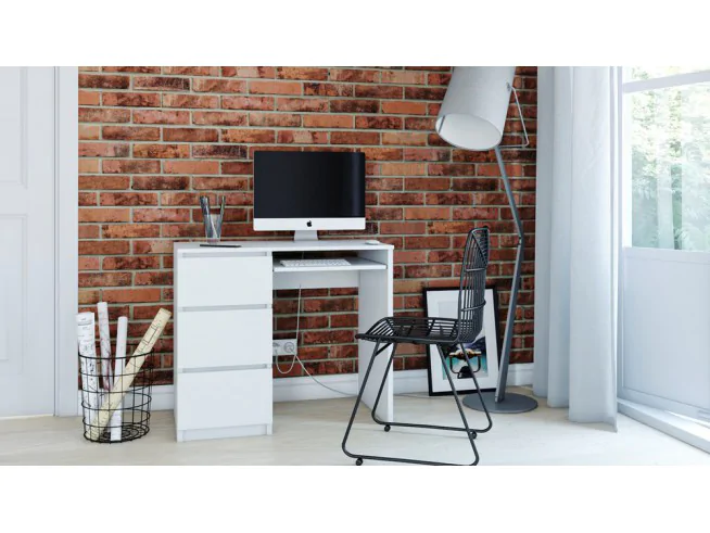 Ergonomiczne biurko z szufladami Lima mat lewe
