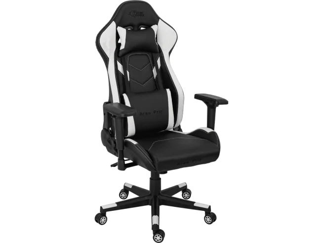 Fotel gamingowy GameShark Ares Pro czarno-biały