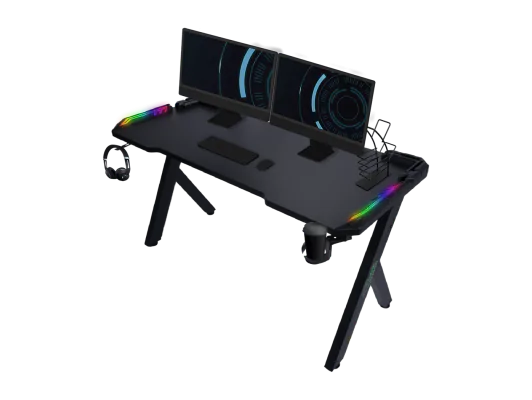 Biurko gamingowe GameShark Y-Striker Czarne