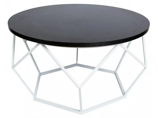 Designerski stolik kawowy Diament Biało-Czarny
