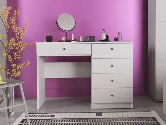 Toaletka do makijażu z szufladami glamour Cristal