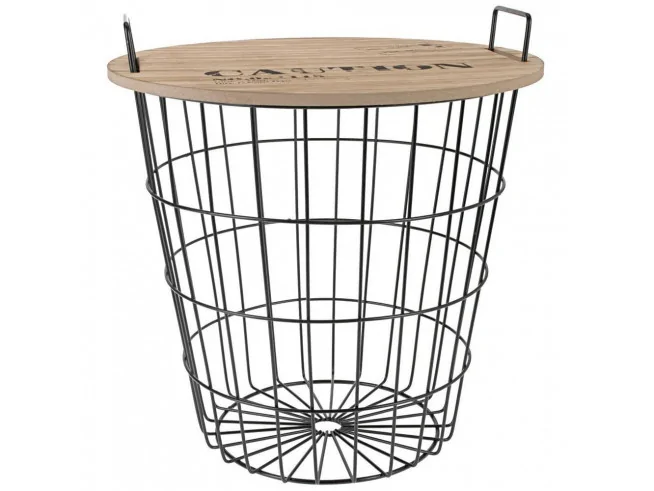 Druciany stolik kawowy z uchwytami Oskar 40 cm