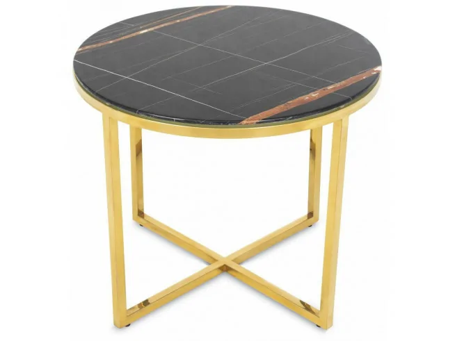 Stolik kawowy Vertigo Złoto-Czarny 60 cm