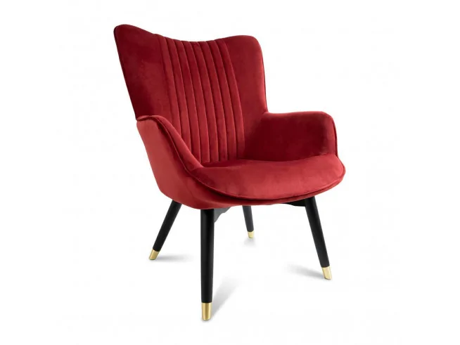 Fotel Glam Wine Bordowo-Czarny