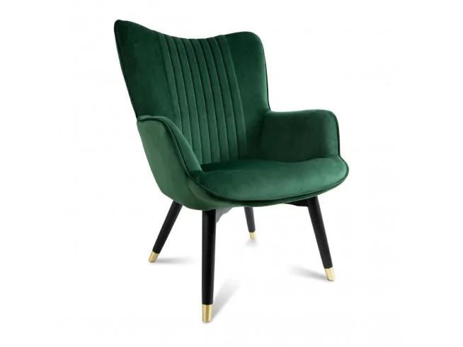 Fotel Glam Deep Forest Zielono-Czarny
