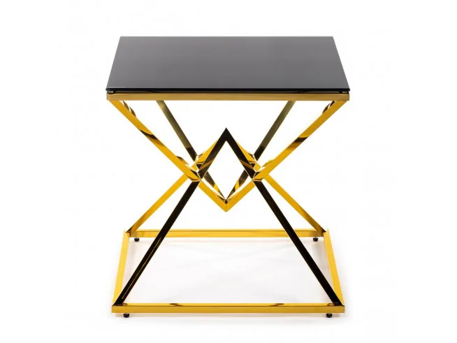 Stolik kawowy Diamanto Złoto-Czarny 60 cm