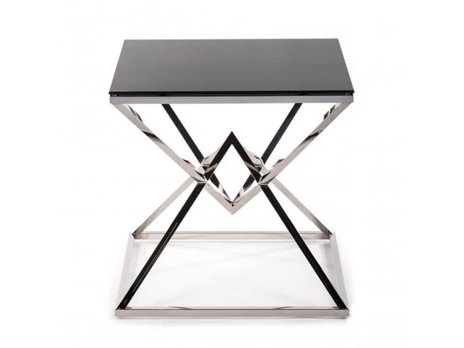 Stolik kawowy Diamanto Srebrno-Czarny 60cm
