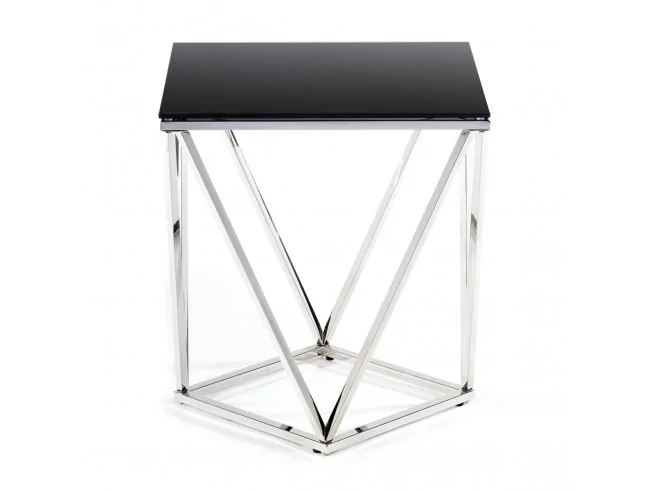 Stolik kawowy Diamanta Srebrno-Czarny 50cm