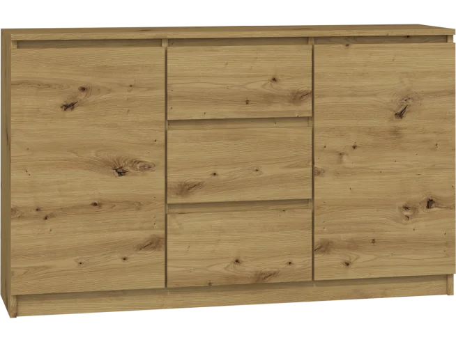 KOMODA 2D3S 120 - DĄB ARTISAN