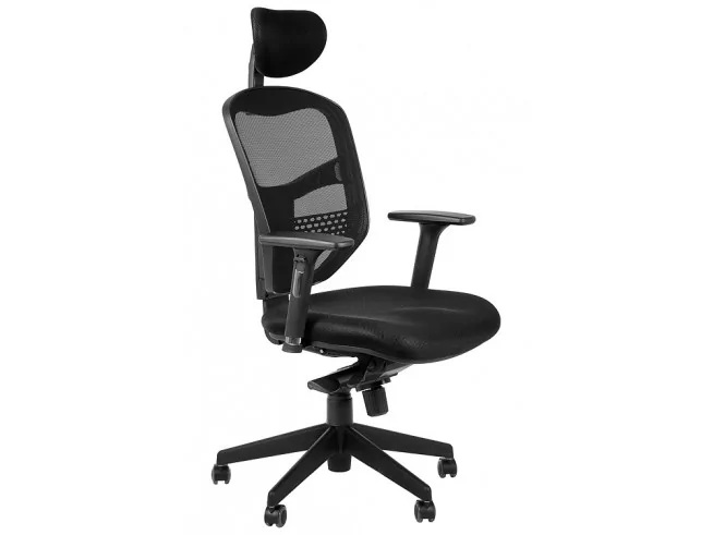 Regulowany fotel biurowy HN-5038 czarny, szary