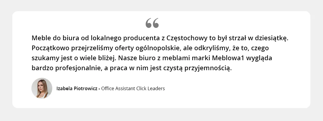 Zadowolony pracownik biura w Częstochowie - Meblowa1